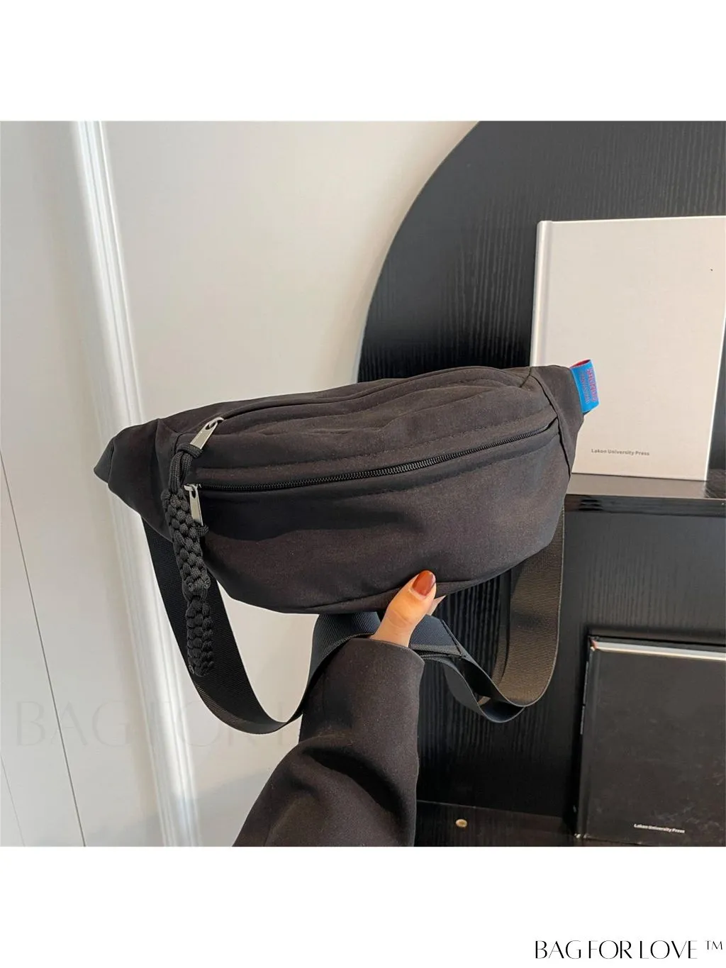 BagForLove - Compact Canvas Fanny Pack with Zipper â Minimalist and Portable