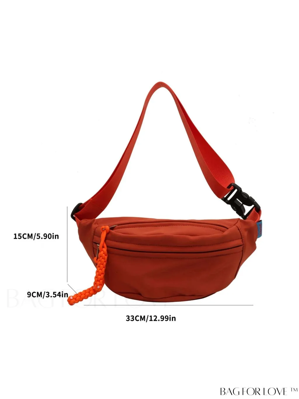 BagForLove - Compact Canvas Fanny Pack with Zipper â Minimalist and Portable