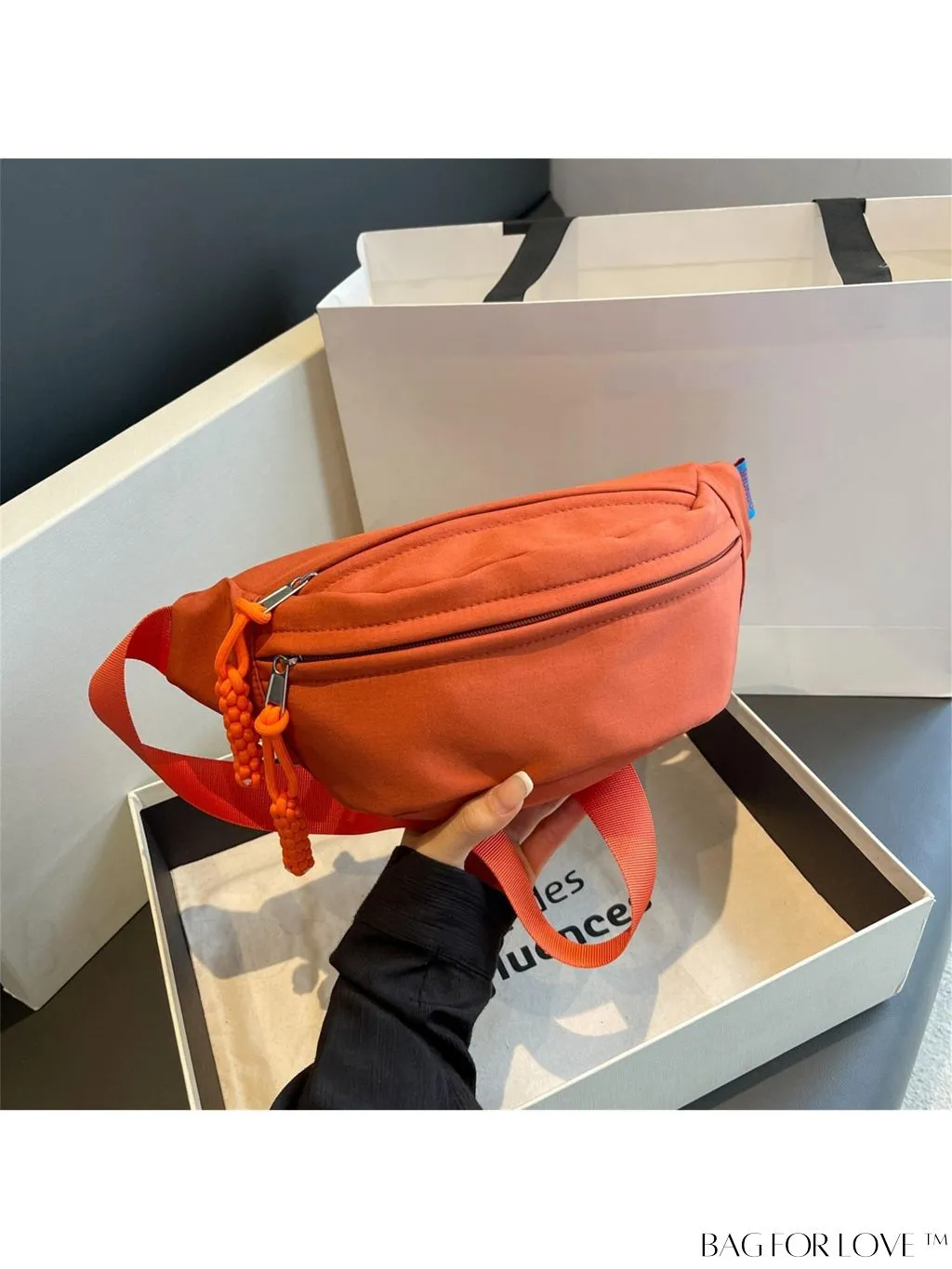 BagForLove - Compact Canvas Fanny Pack with Zipper â Minimalist and Portable