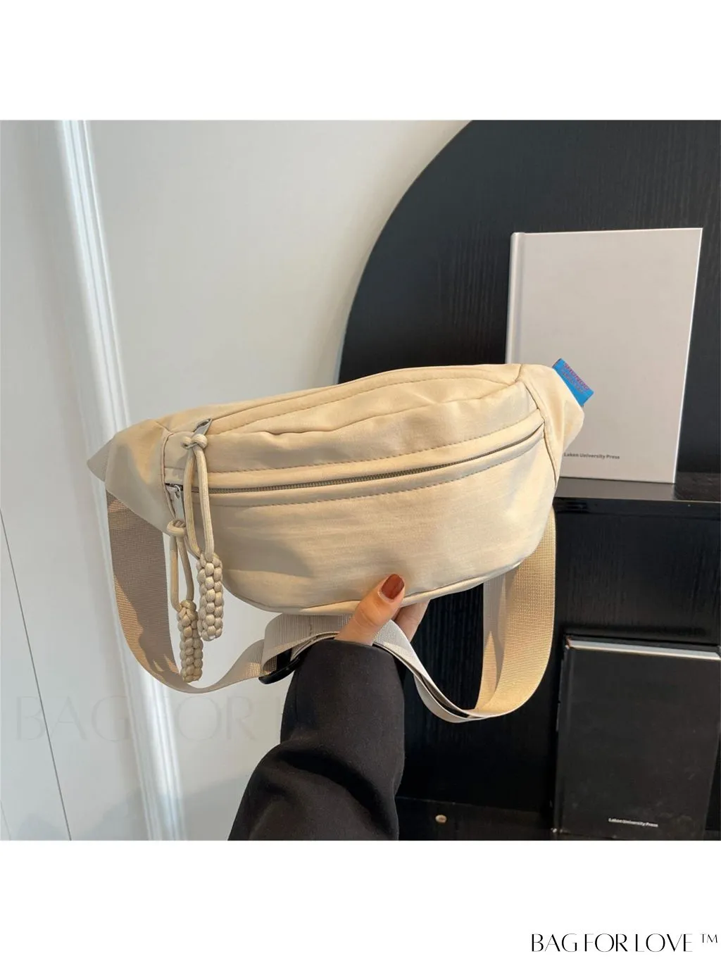 BagForLove - Compact Canvas Fanny Pack with Zipper â Minimalist and Portable