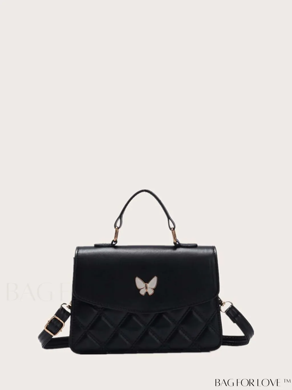BagForLove - Quilted Butterfly Decor Square Bag - Stylish and Chic Design!