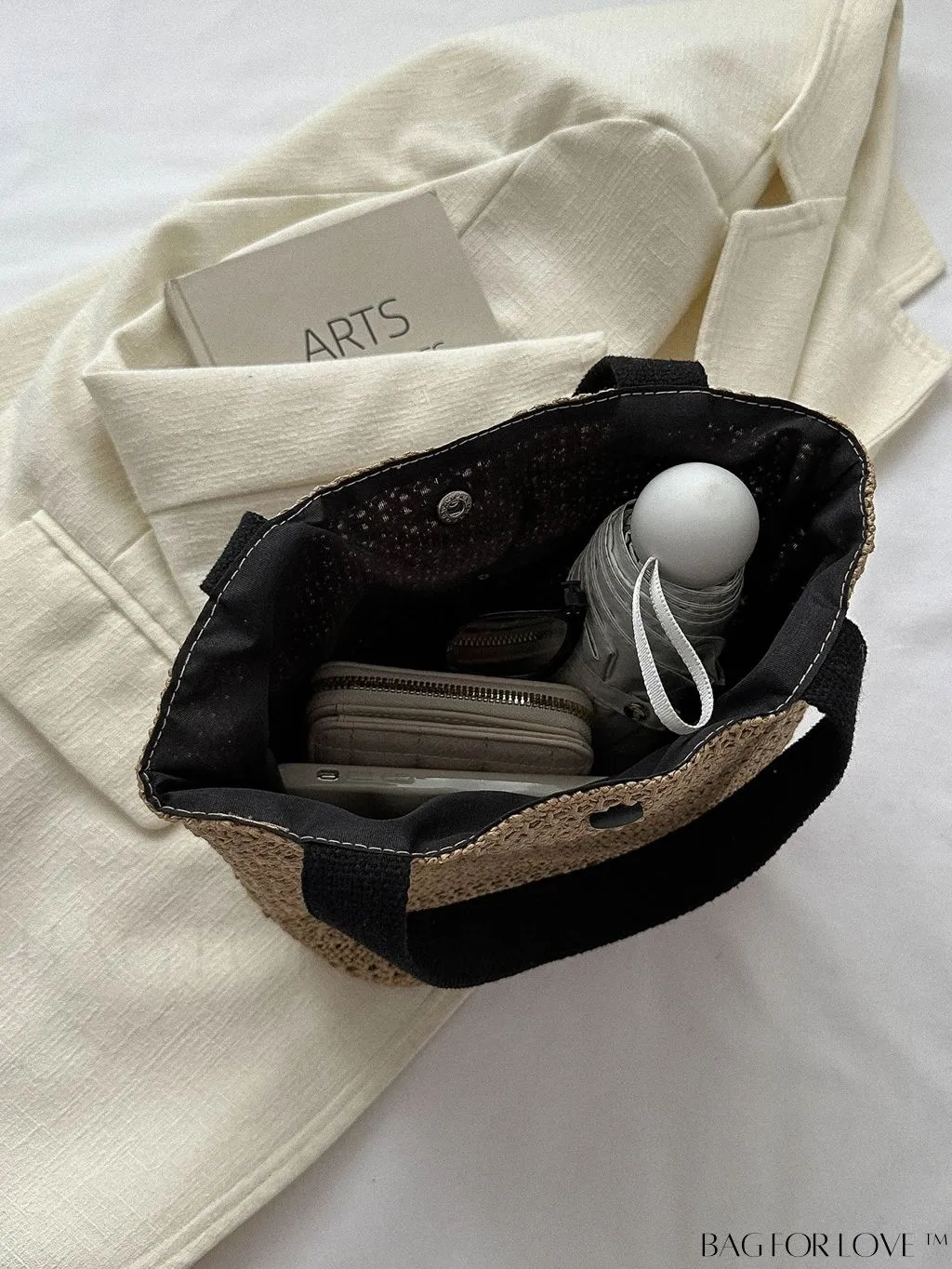 BagForLove - Spacious Straw Woven Vacation Bag with Ample Storage