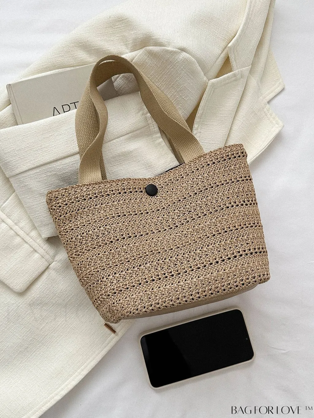 BagForLove - Spacious Straw Woven Vacation Bag with Ample Storage