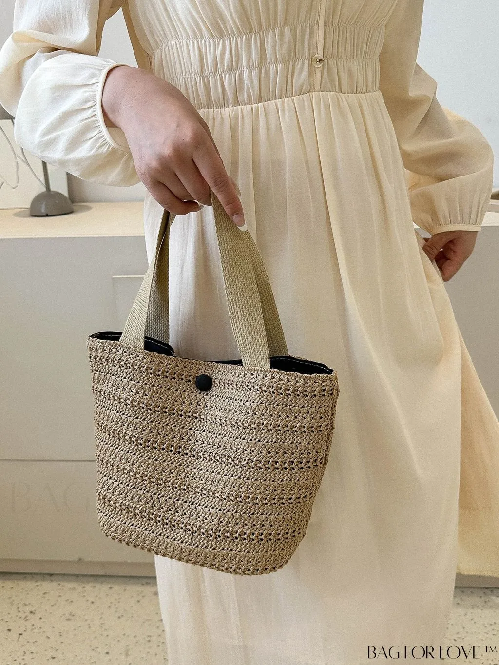 BagForLove - Spacious Straw Woven Vacation Bag with Ample Storage