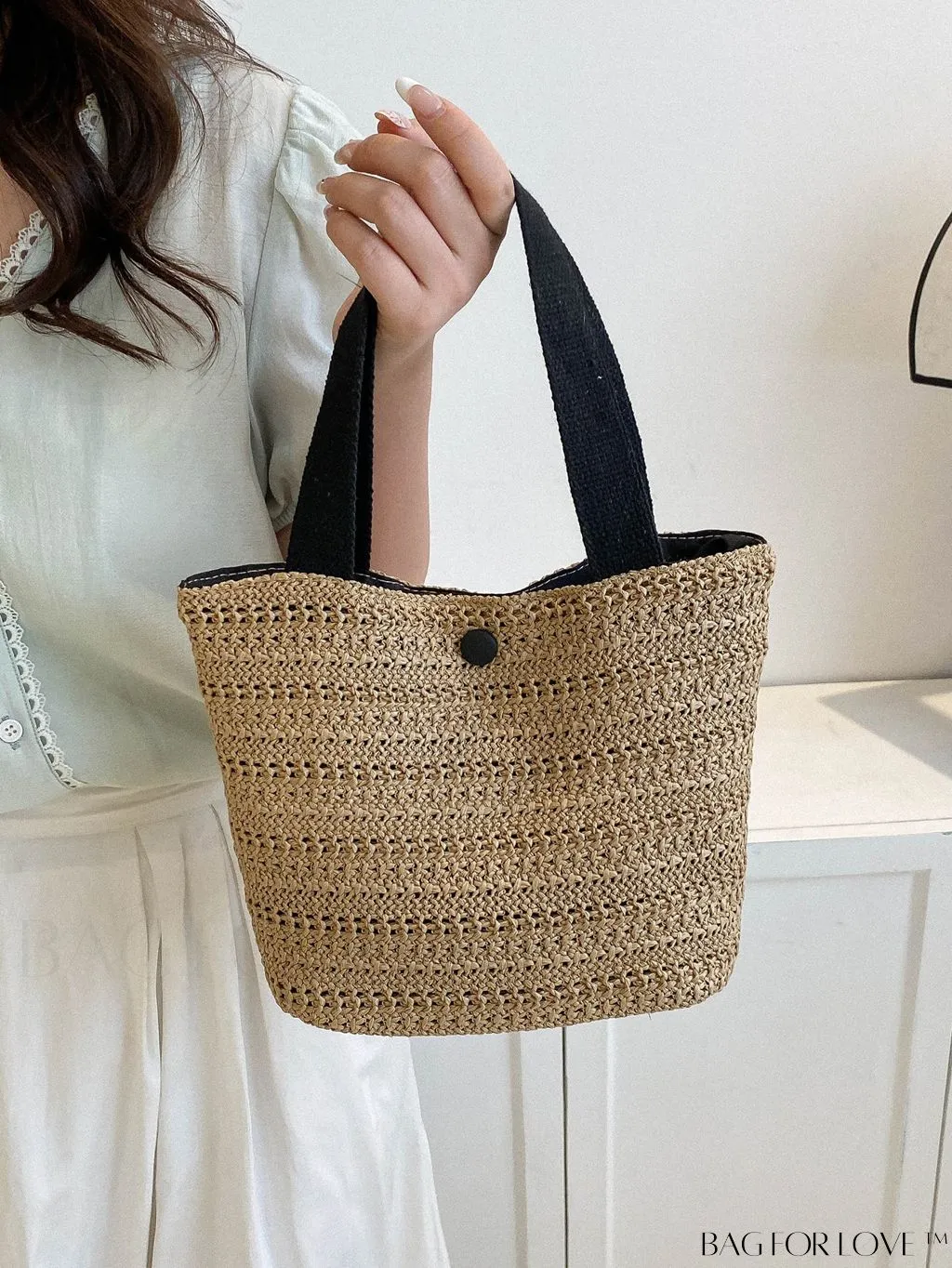 BagForLove - Spacious Straw Woven Vacation Bag with Ample Storage