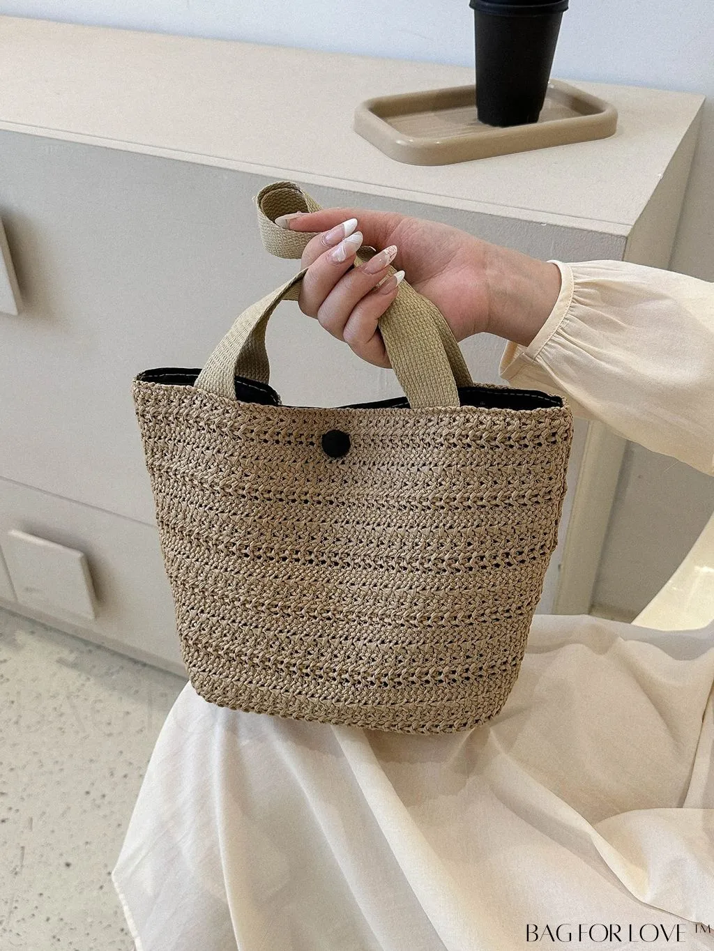 BagForLove - Spacious Straw Woven Vacation Bag with Ample Storage
