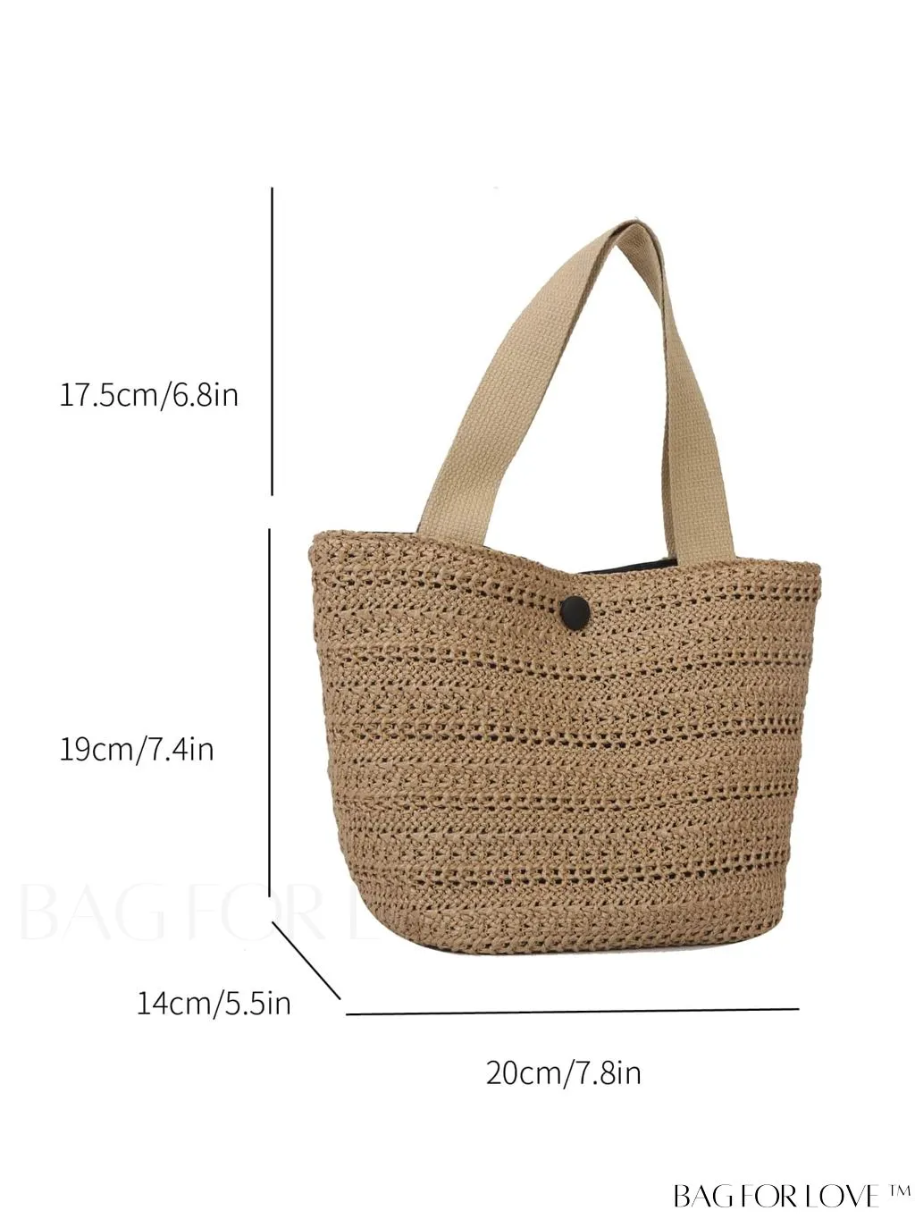 BagForLove - Spacious Straw Woven Vacation Bag with Ample Storage