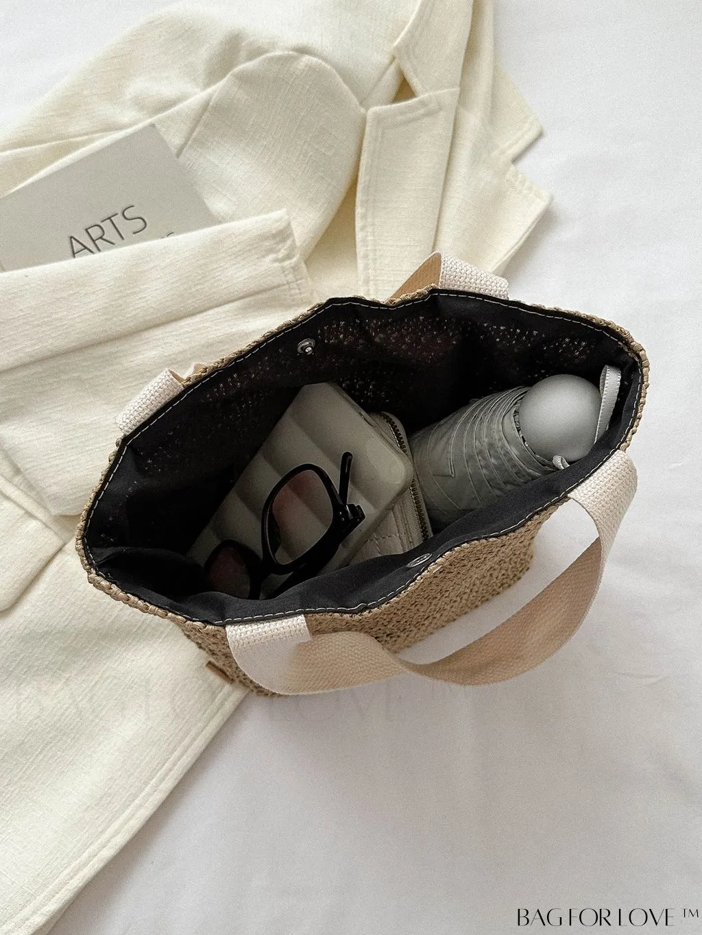 BagForLove - Spacious Straw Woven Vacation Bag with Ample Storage