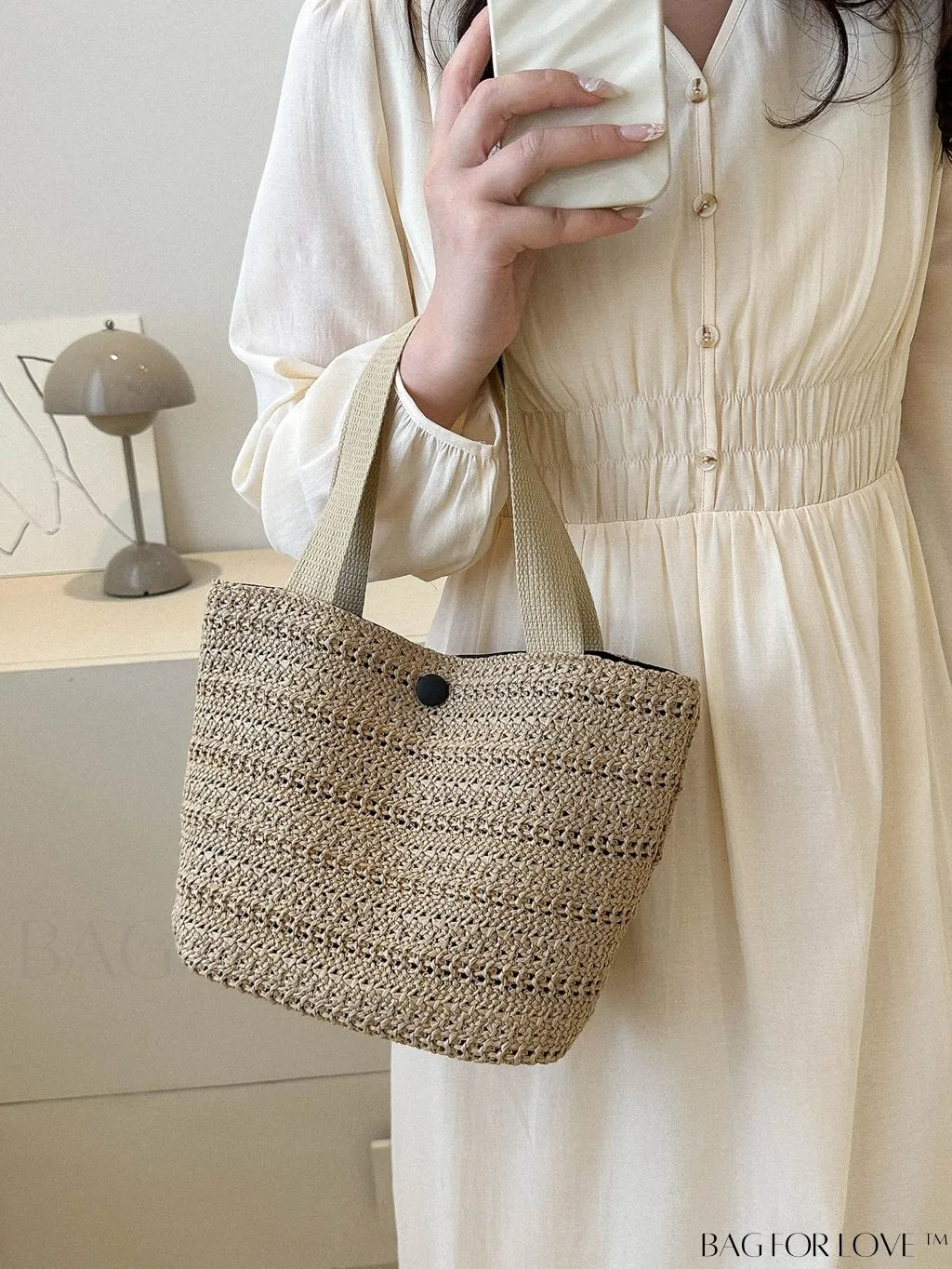 BagForLove - Spacious Straw Woven Vacation Bag with Ample Storage