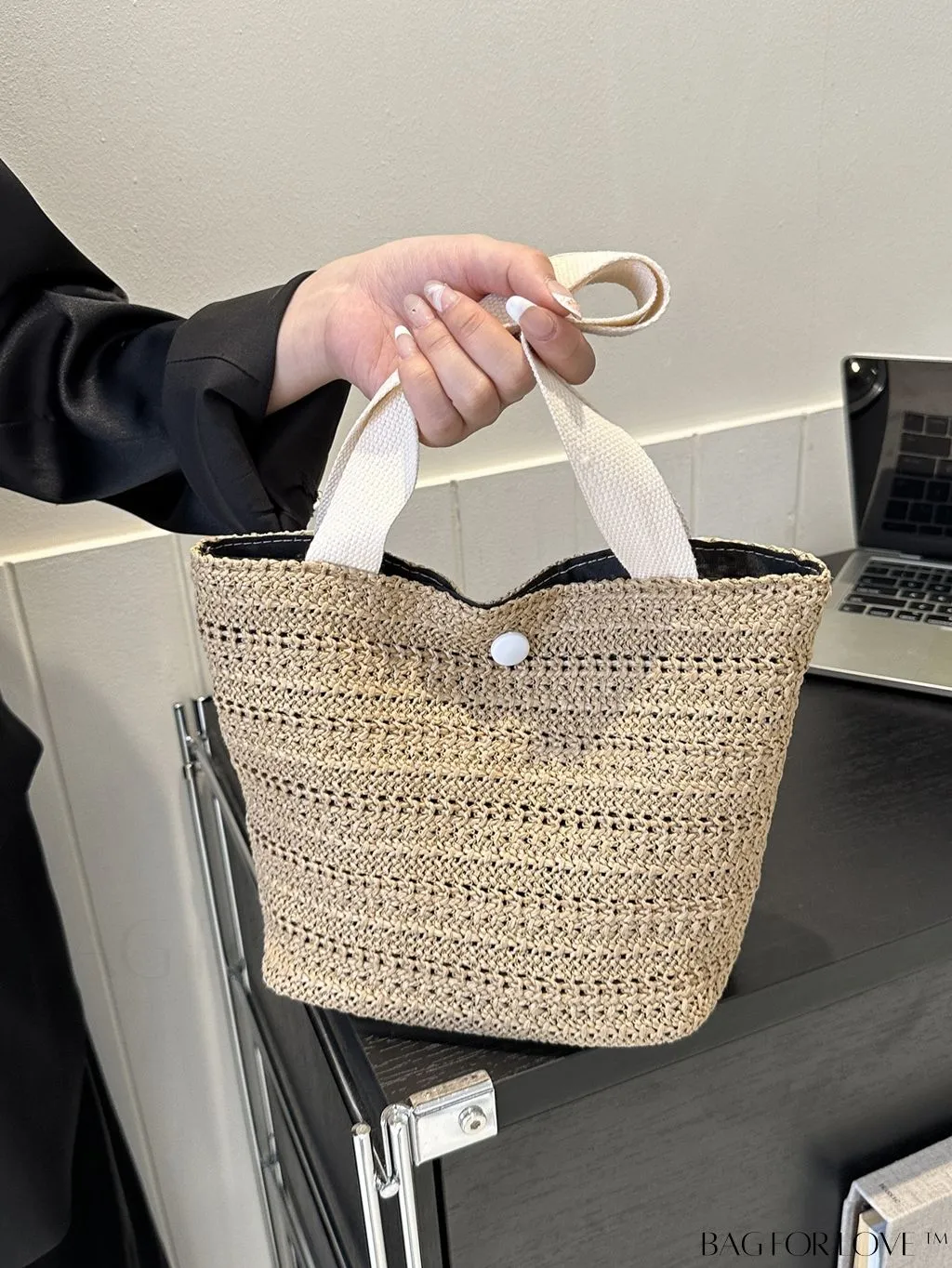 BagForLove - Spacious Straw Woven Vacation Bag with Ample Storage