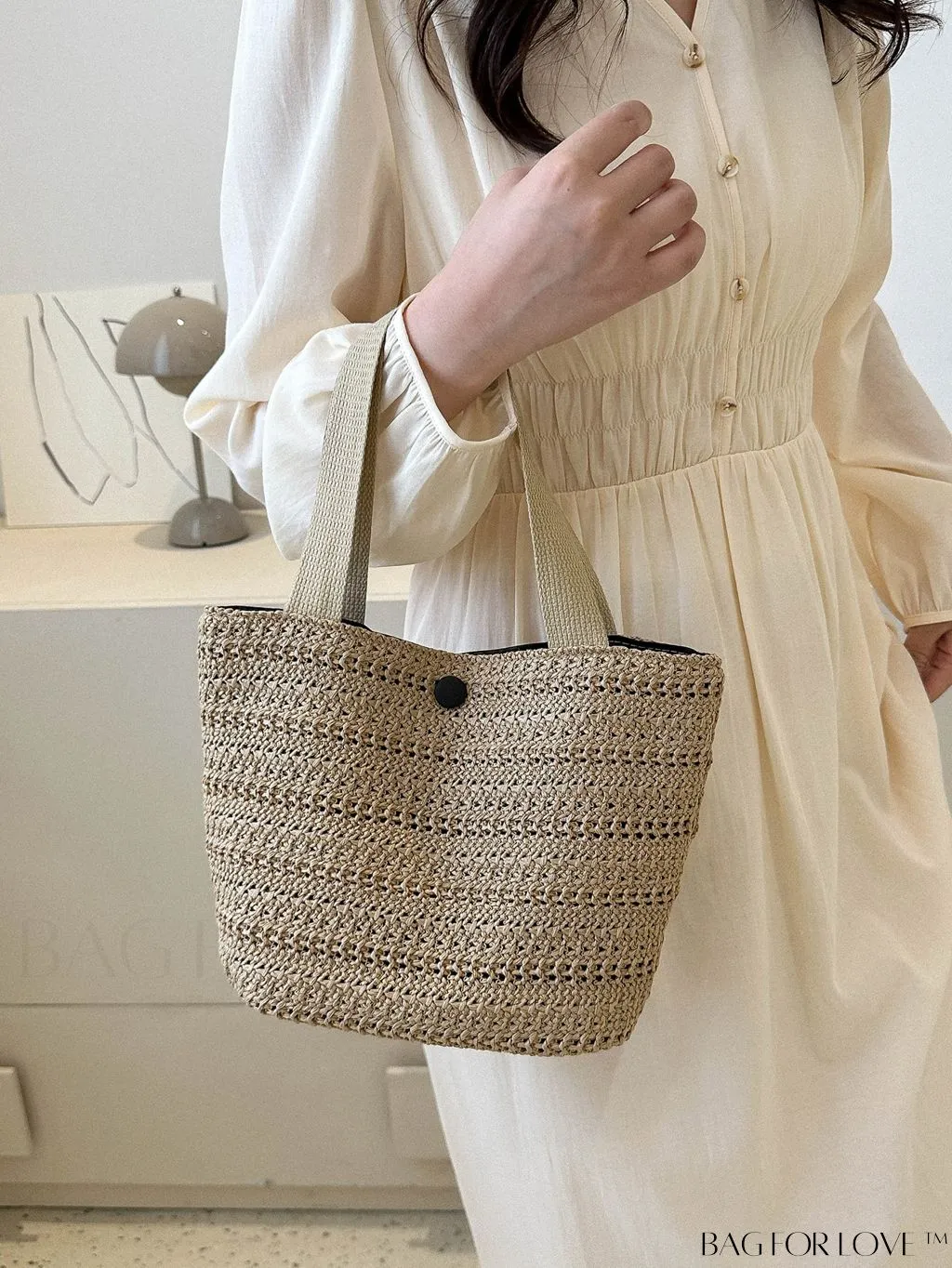 BagForLove - Spacious Straw Woven Vacation Bag with Ample Storage