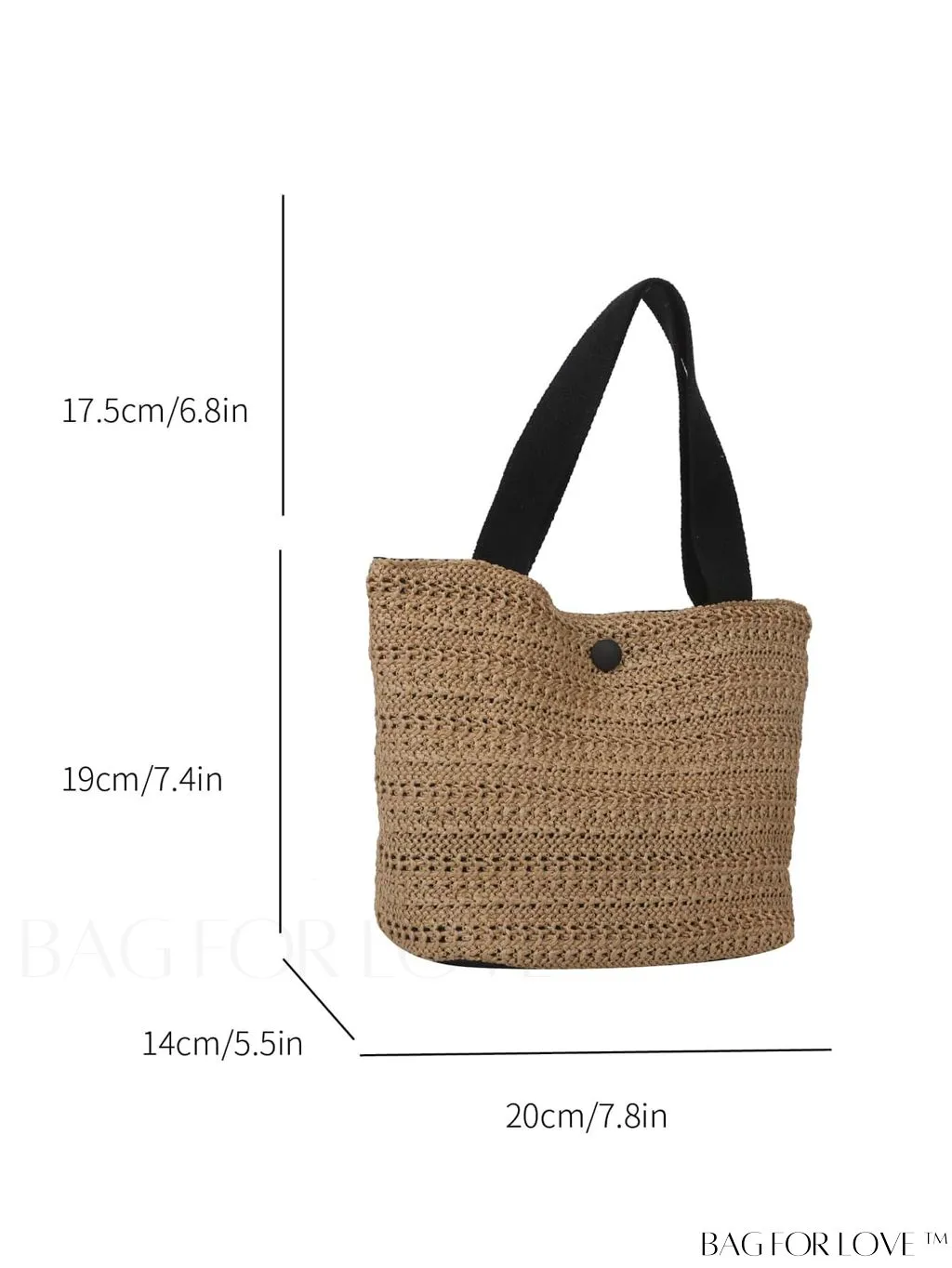 BagForLove - Spacious Straw Woven Vacation Bag with Ample Storage