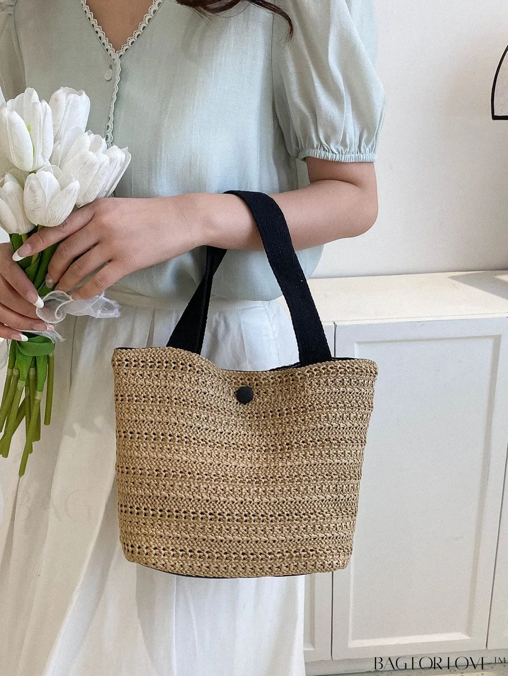BagForLove - Spacious Straw Woven Vacation Bag with Ample Storage