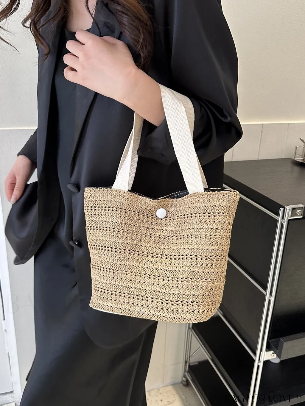 BagForLove - Spacious Straw Woven Vacation Bag with Ample Storage