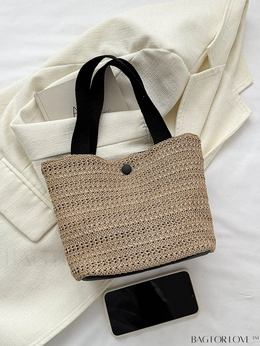 BagForLove - Spacious Straw Woven Vacation Bag with Ample Storage