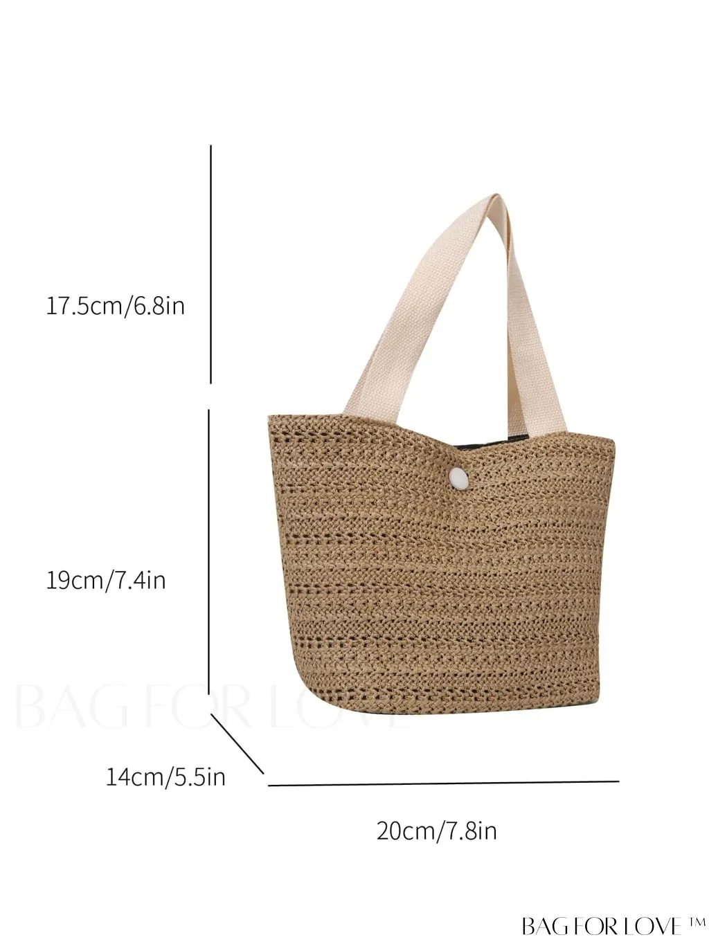 BagForLove - Spacious Straw Woven Vacation Bag with Ample Storage