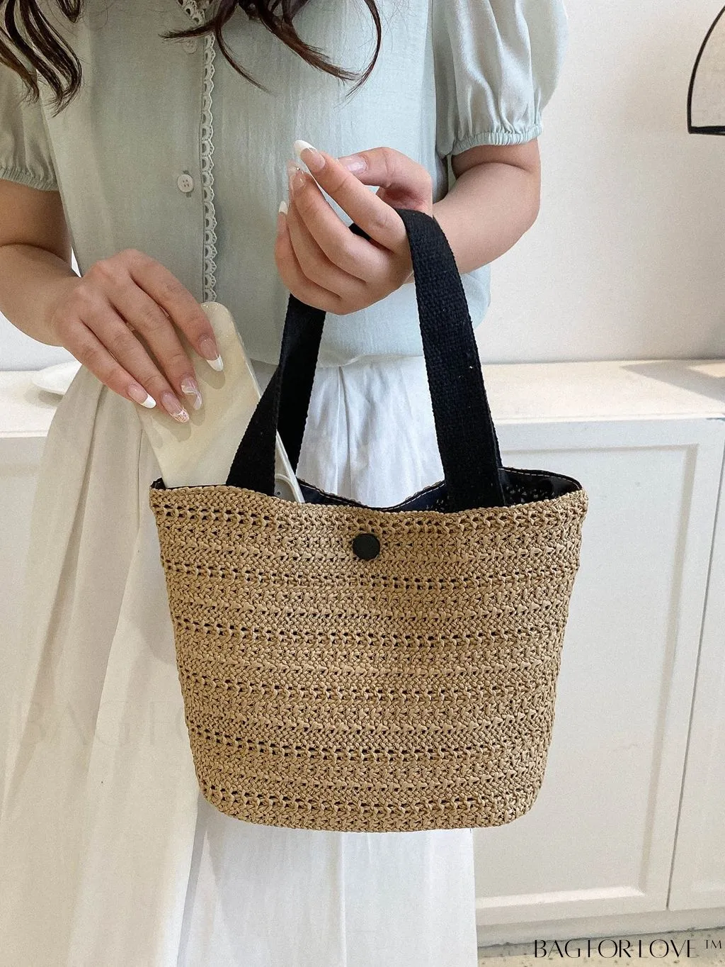 BagForLove - Spacious Straw Woven Vacation Bag with Ample Storage
