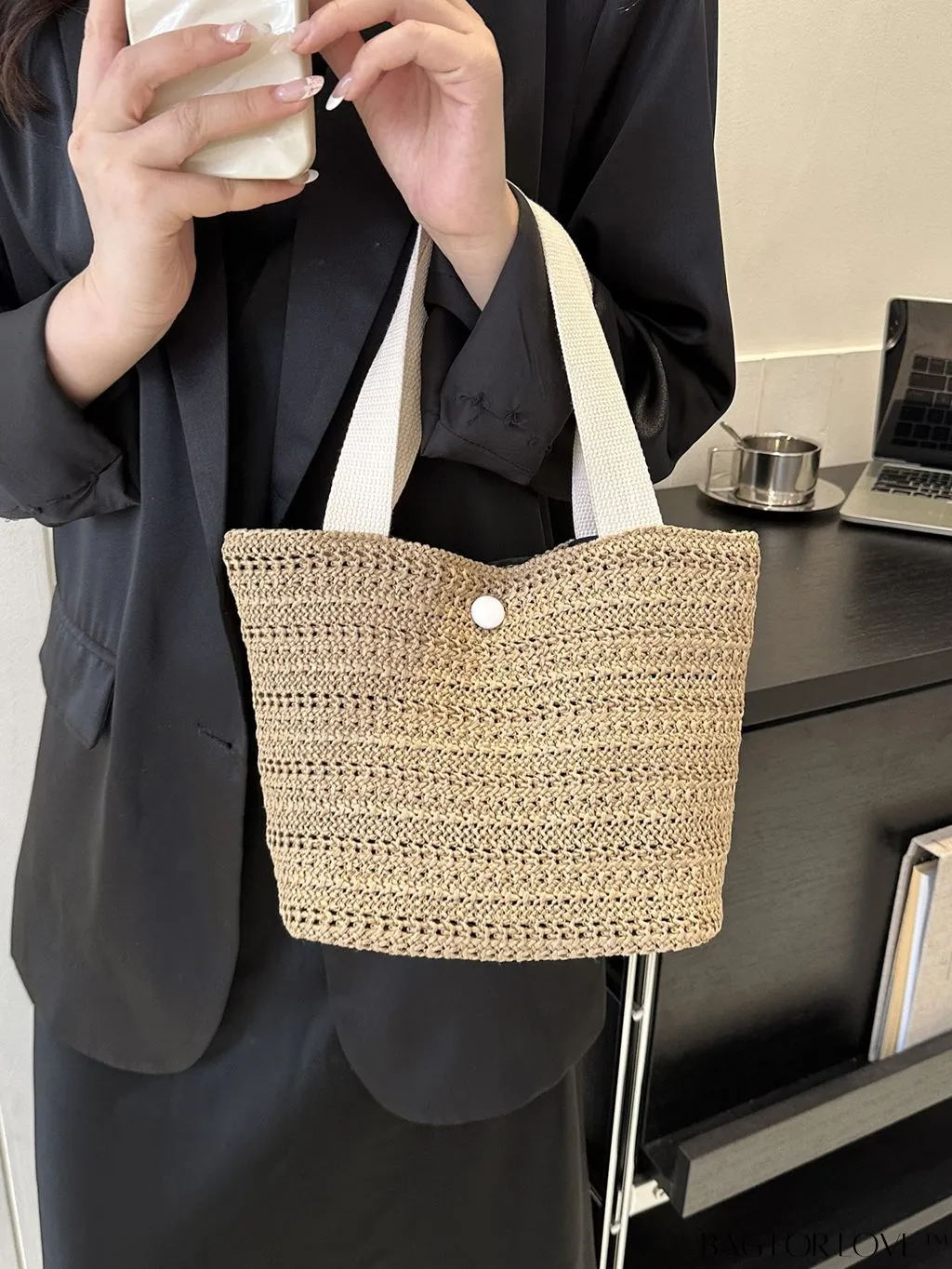 BagForLove - Spacious Straw Woven Vacation Bag with Ample Storage