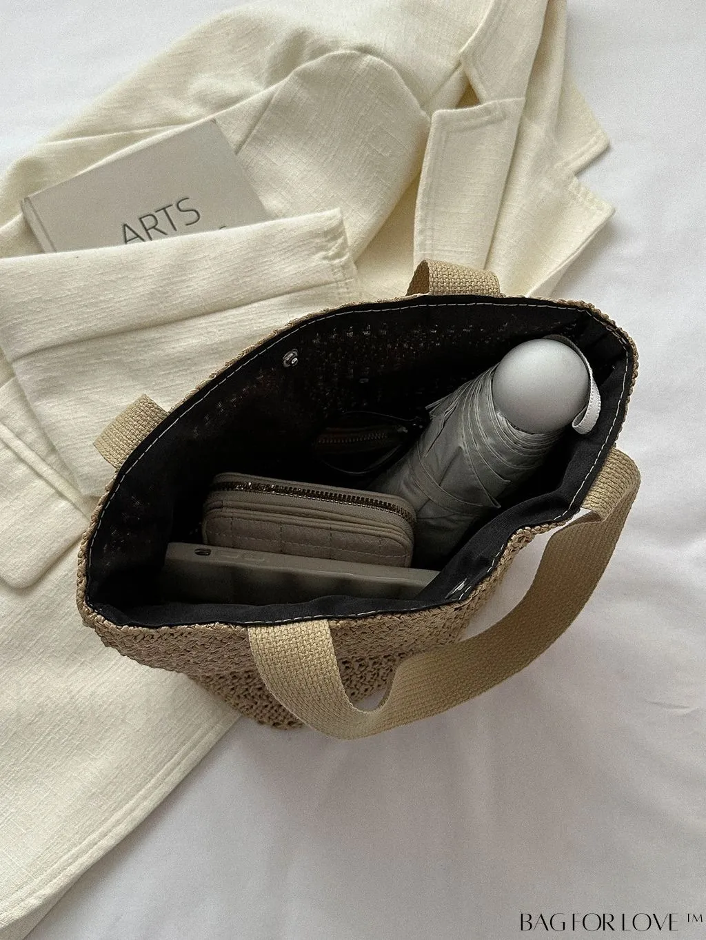 BagForLove - Spacious Straw Woven Vacation Bag with Ample Storage