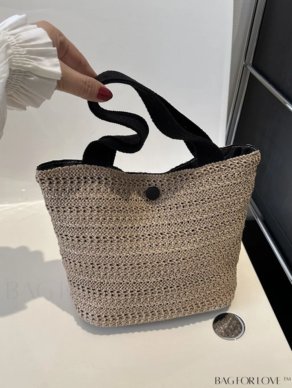 BagForLove - Spacious Straw Woven Vacation Bag with Ample Storage