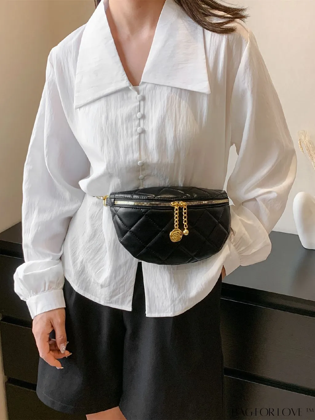 BagForLove - Stylish Minimalist Waist Bag with Solid Color and Elegant Stitching