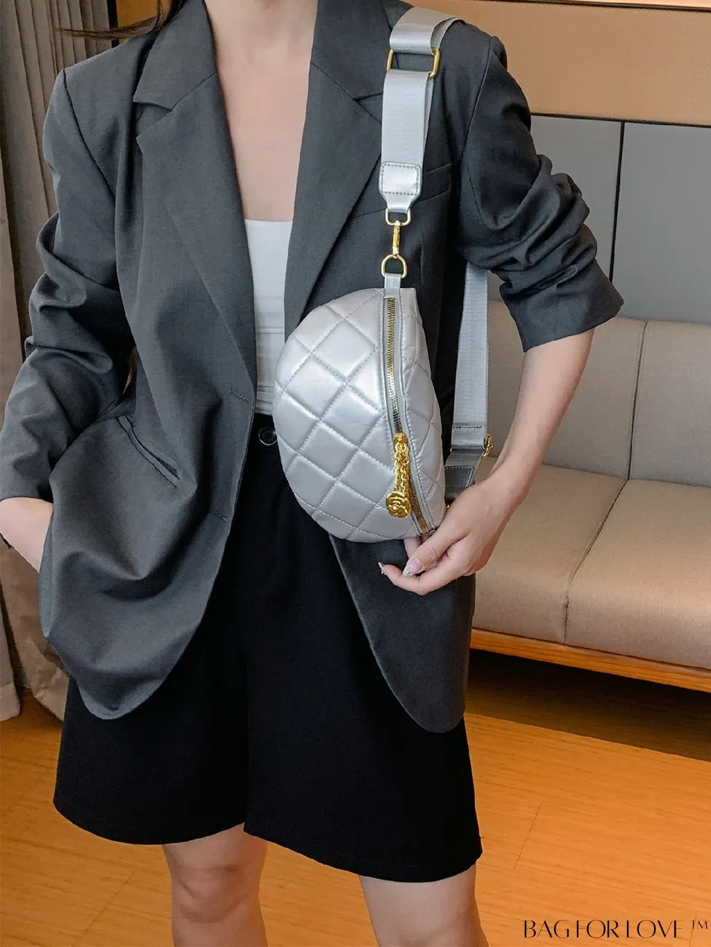 BagForLove - Stylish Minimalist Waist Bag with Solid Color and Elegant Stitching