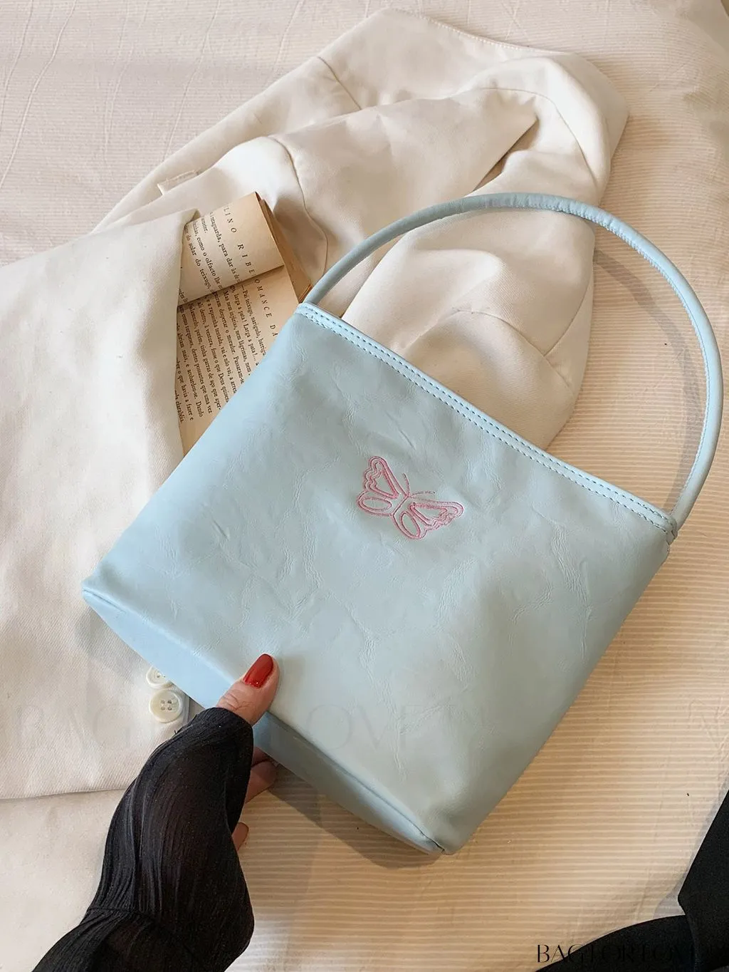 BagForLove - Versatile Butterfly Pattern Tote Bag - Chic Summer Must-Have