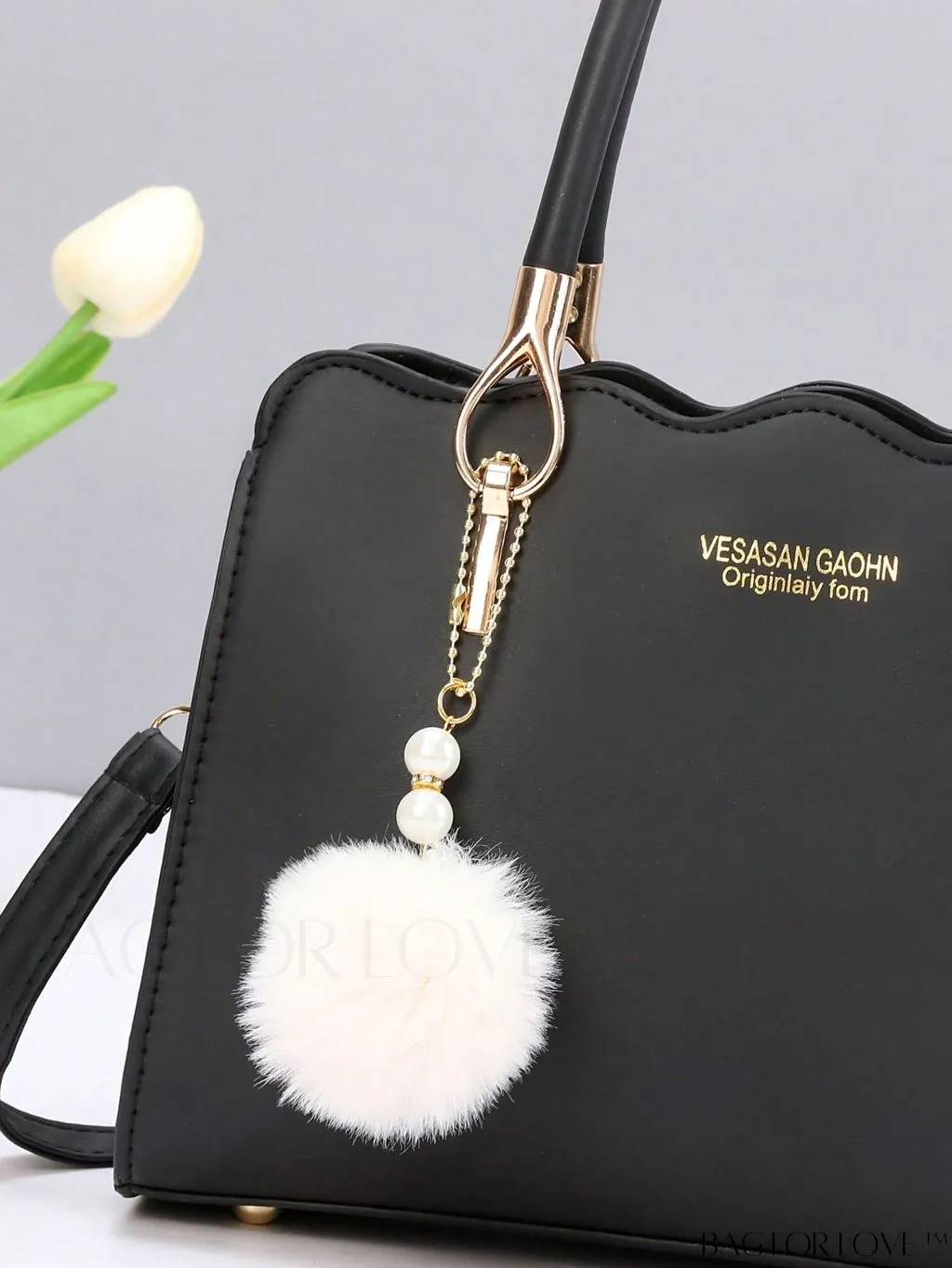BagForLove - Womens Classic Tote Satchel: Elegant Shoulder Bag with Chic Pom Pom Decor - Ideal Mothers Day Gift