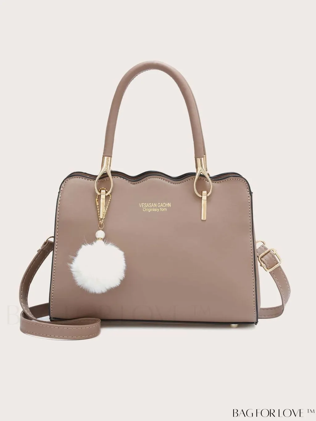 BagForLove - Womens Classic Tote Satchel: Elegant Shoulder Bag with Chic Pom Pom Decor - Ideal Mothers Day Gift