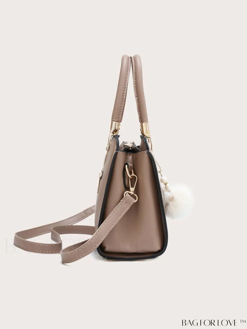 BagForLove - Womens Classic Tote Satchel: Elegant Shoulder Bag with Chic Pom Pom Decor - Ideal Mothers Day Gift
