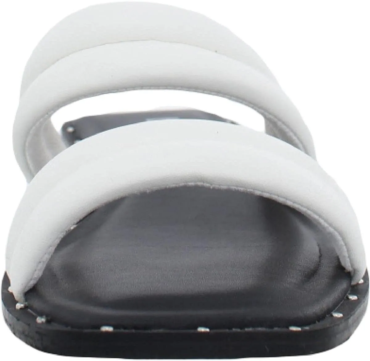 bar III Womens Narrah Solid Slip-On Pool Slides White 6.5 Medium (B,M)