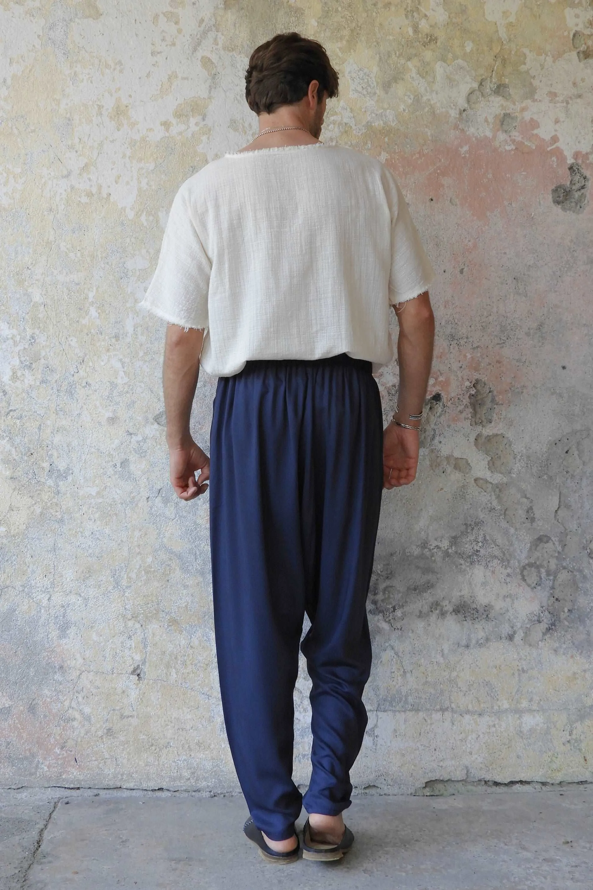 BASIC Men's Harem Pants (Dark Blue)
