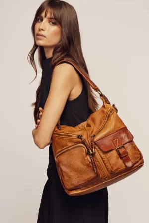 Bayside84 Multipocket Shoulder Bag - Cognac