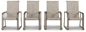 Beach Front Beige Sling Arm Chair (Set of 4)