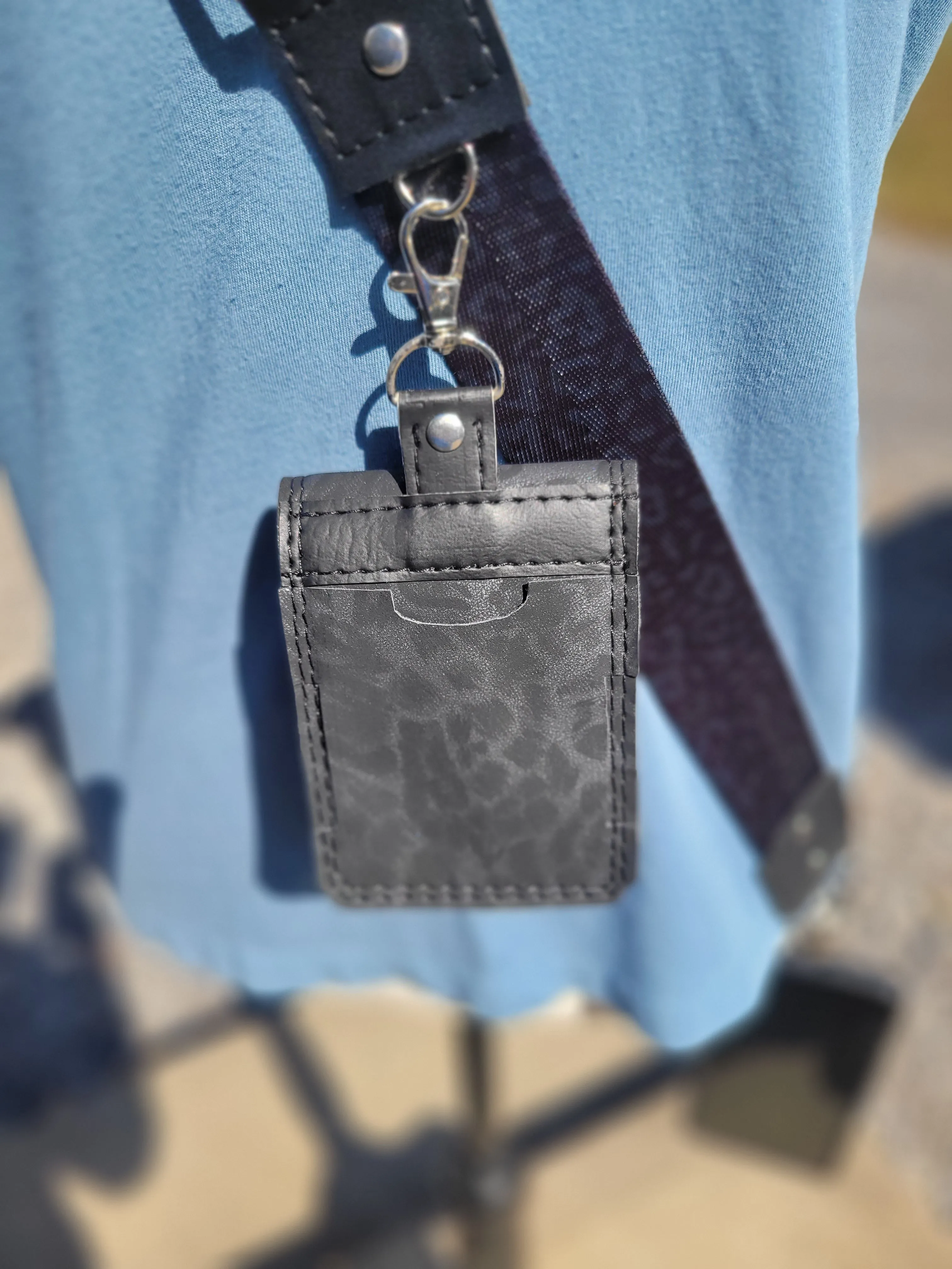 Black Cheetah Phone Sling