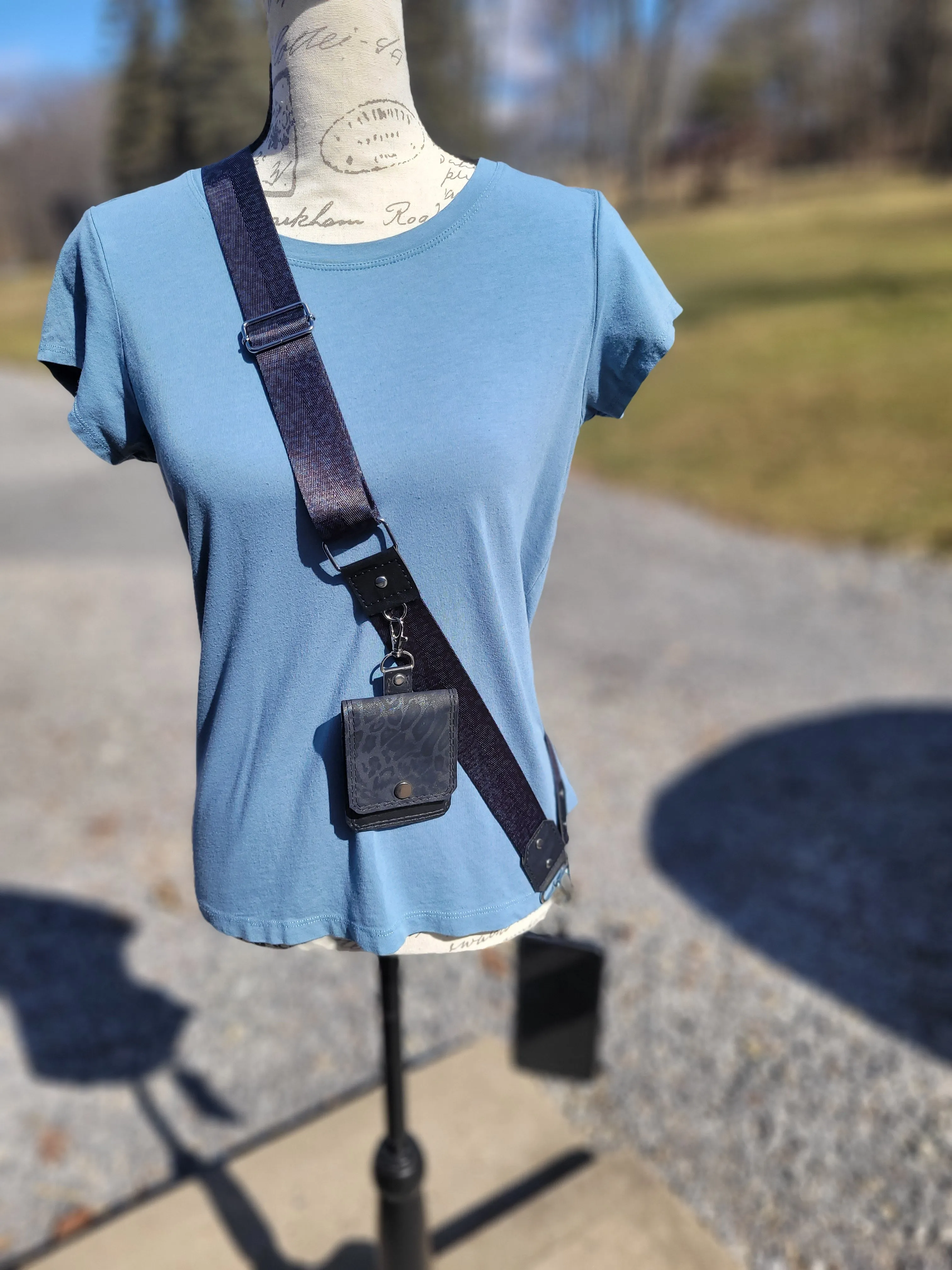 Black Cheetah Phone Sling