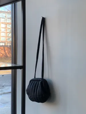 Black quilted shoulder bag