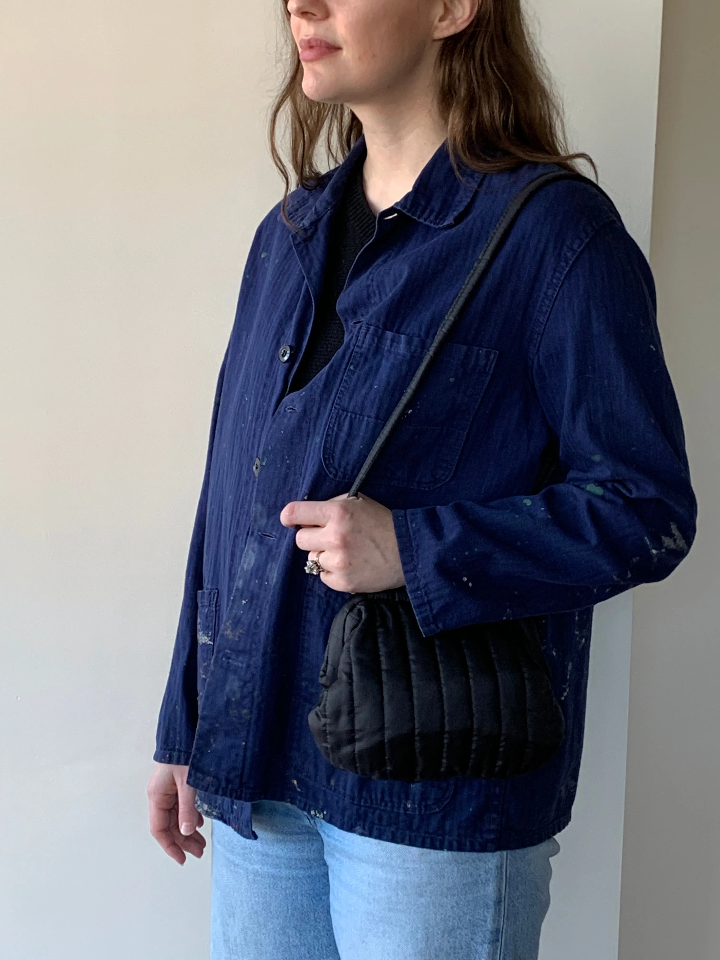 Black quilted shoulder bag