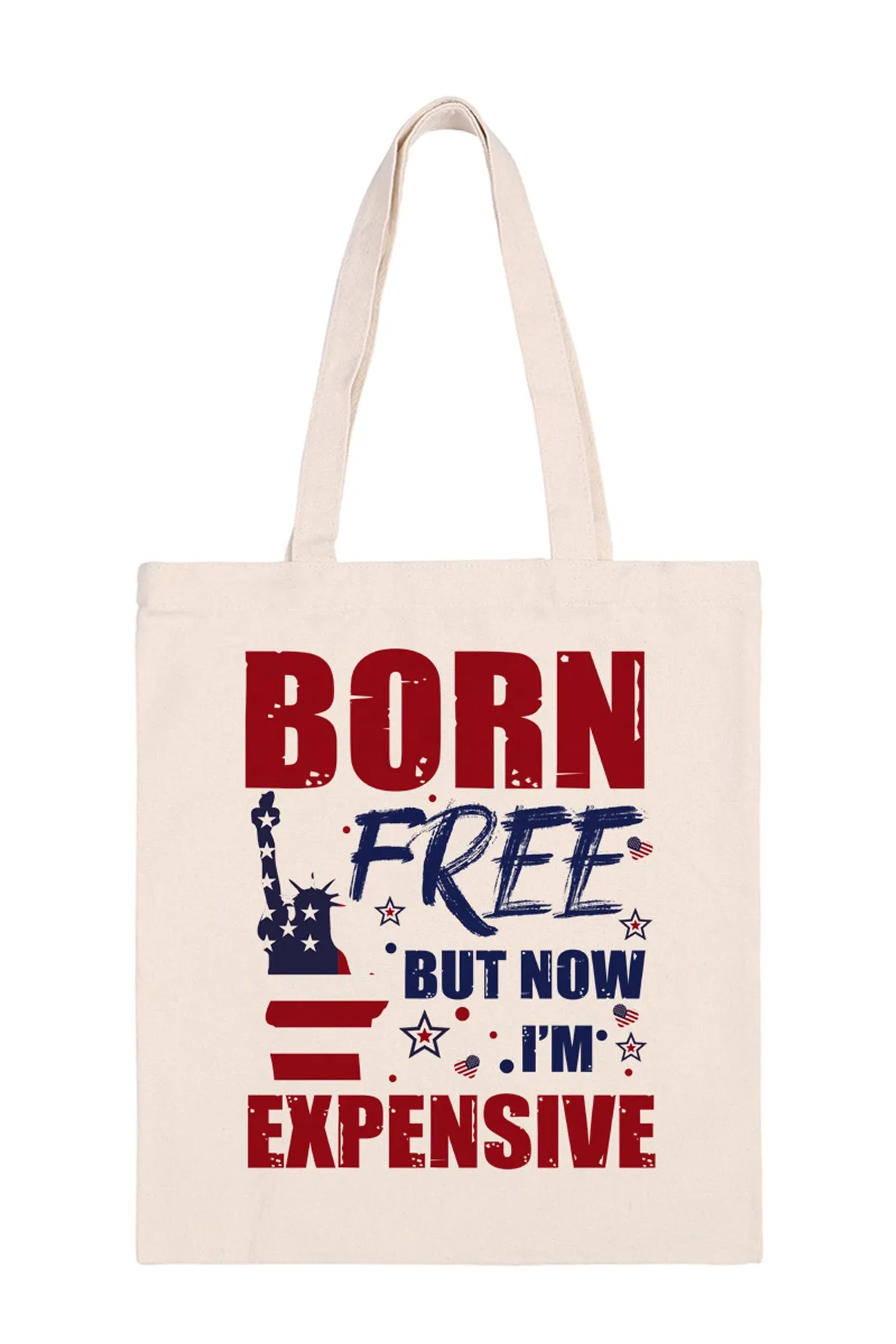 BORN FREE PRINT MINIMALIST FASHION TOTE BAG