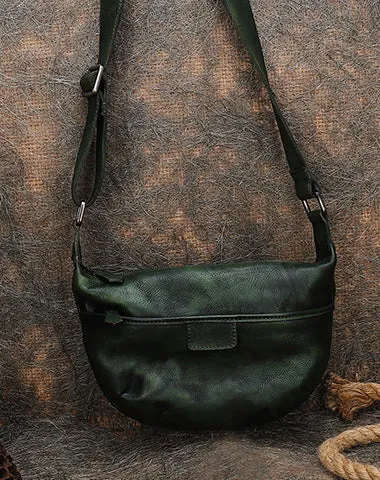 Brown Leather Womens Saddle Shoulder Bags Saddle Vintage Crossbody Purse for Women