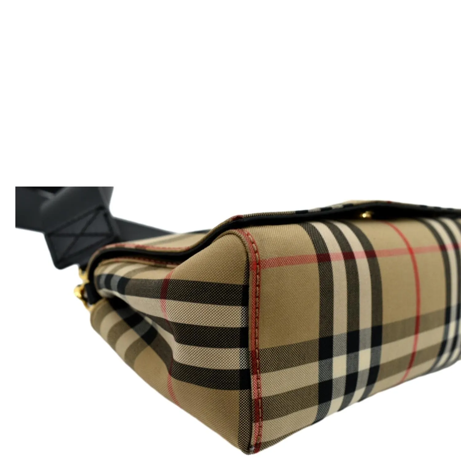 BURBERRY Hackberry Vintage Check Shoulder Bag Beige