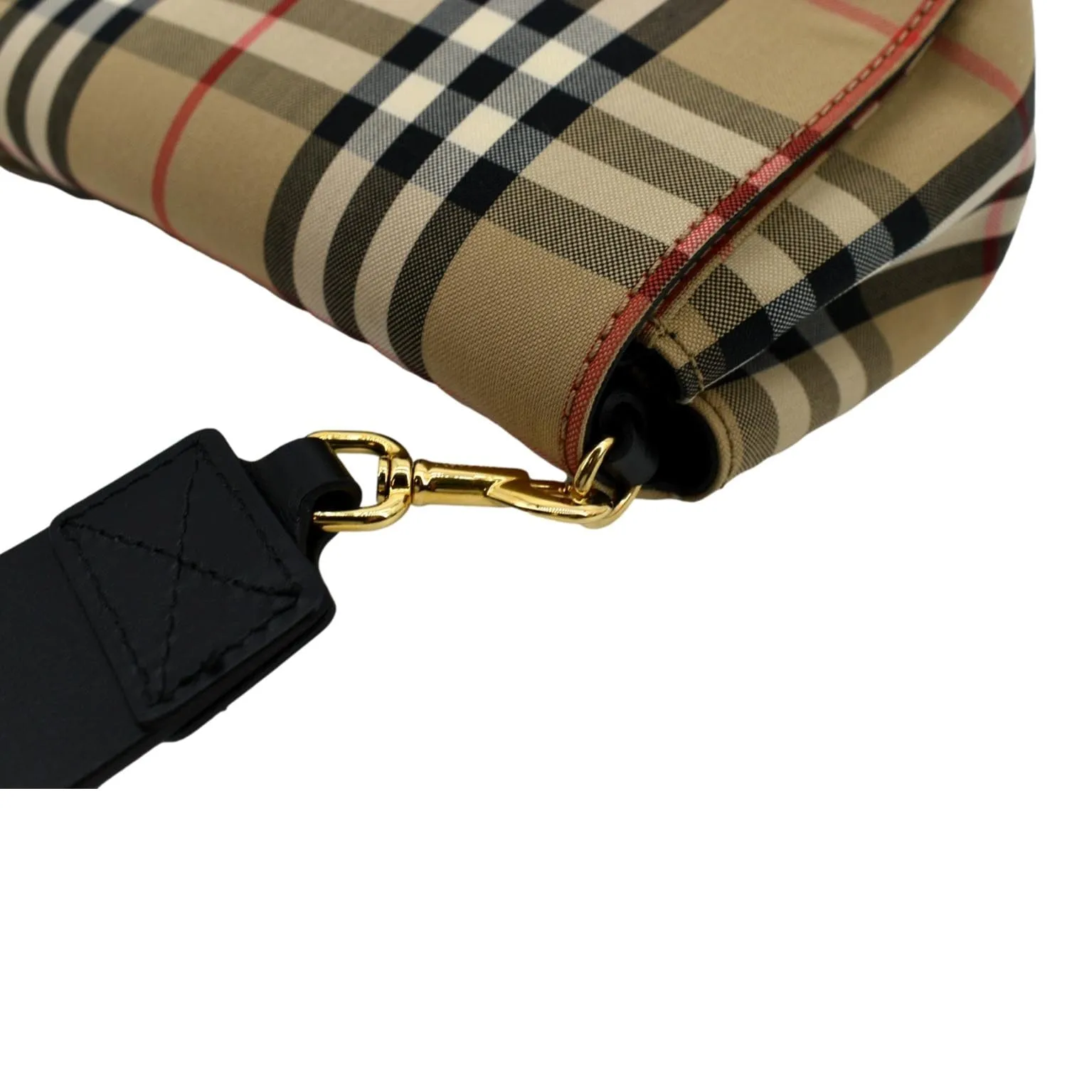 BURBERRY Hackberry Vintage Check Shoulder Bag Beige