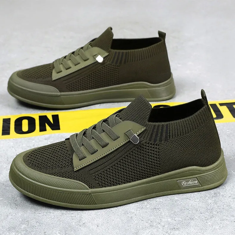 Casual Adjustable Graphic Graphic Low-Top Slip-On Sneakers for Men