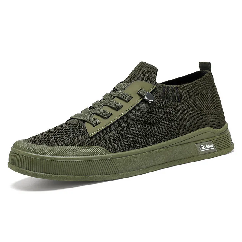 Casual Adjustable Graphic Graphic Low-Top Slip-On Sneakers for Men