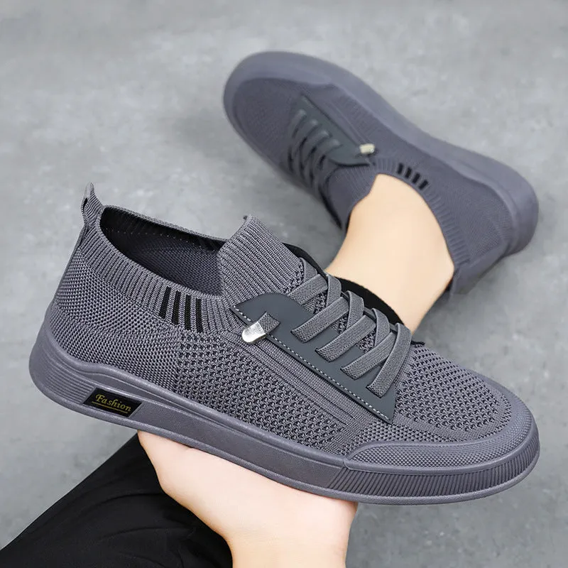 Casual Adjustable Graphic Graphic Low-Top Slip-On Sneakers for Men