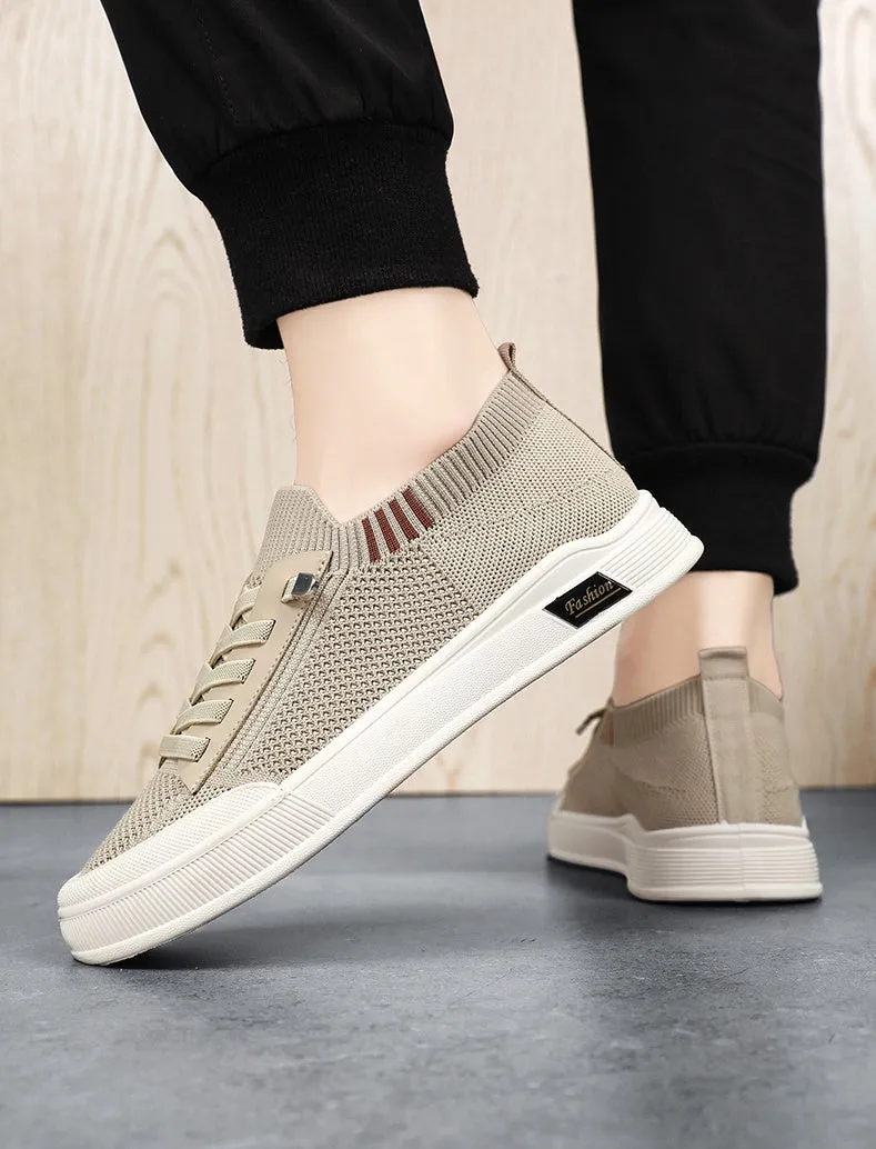 Casual Adjustable Graphic Graphic Low-Top Slip-On Sneakers for Men
