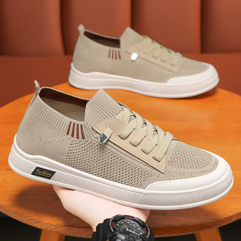 Casual Adjustable Graphic Graphic Low-Top Slip-On Sneakers for Men