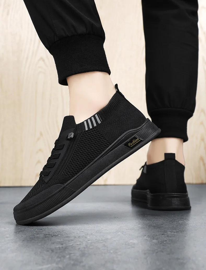 Casual Adjustable Graphic Graphic Low-Top Slip-On Sneakers for Men