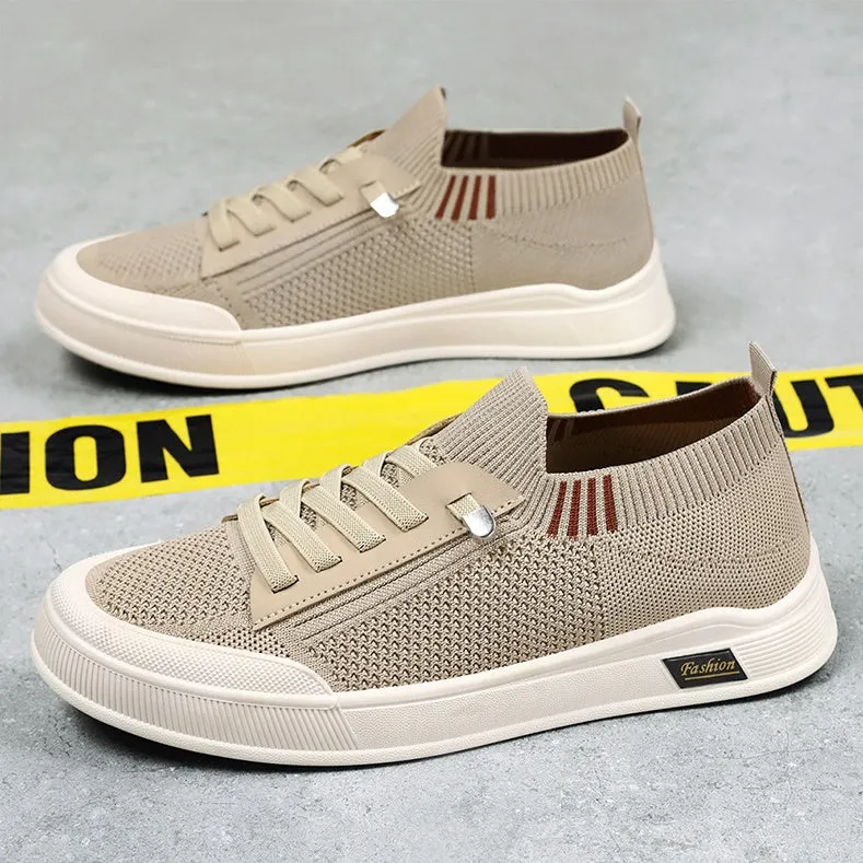Casual Adjustable Graphic Graphic Low-Top Slip-On Sneakers for Men