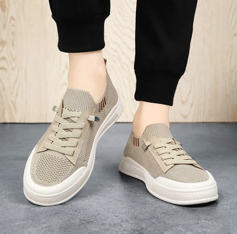 Casual Adjustable Graphic Graphic Low-Top Slip-On Sneakers for Men